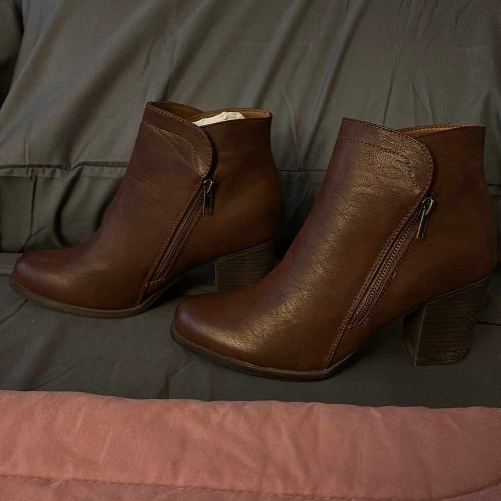 Brown ankle boots
